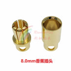 Amass Bullet Banana Plug Connector 3.5mm 4mm 5.5mm 6mm 6.5mm 8mm Male Or Female for RC Motor ESC Battery Part Gold PlatedARE4