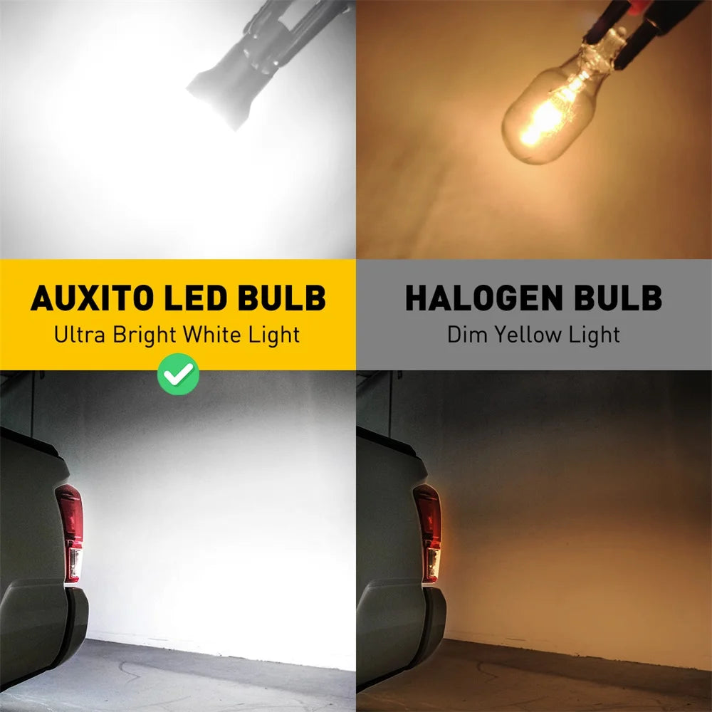 AUXITO 2Pcs T15 LED Lamp Light W16W LED Canbus No Error 12V 3030 SMD 912 921 Bulb Car Backup Reverse Light Auto Lamp 6000K White