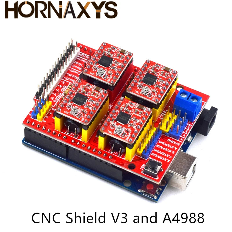 New CNC Shield V4 shield v3 Engraving Machine / 3D Printer / A4988 Driver Expansion Board for arduino Diy Kit