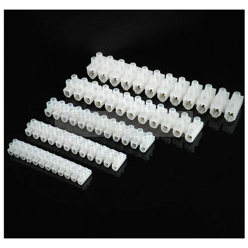 Plastic terminal block Wire connector 5A 10A Dual Row 12 Positions Screw terminal block cable connector Electric Barrier Strip