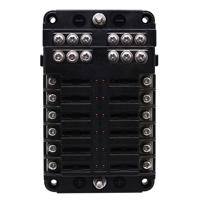 Universal 12 Ways 6 Ways Blade Fuse Block 12V 32V Car Fuse Holder Box Marine Auto Fuse Connector Switch With LED Indicator Light