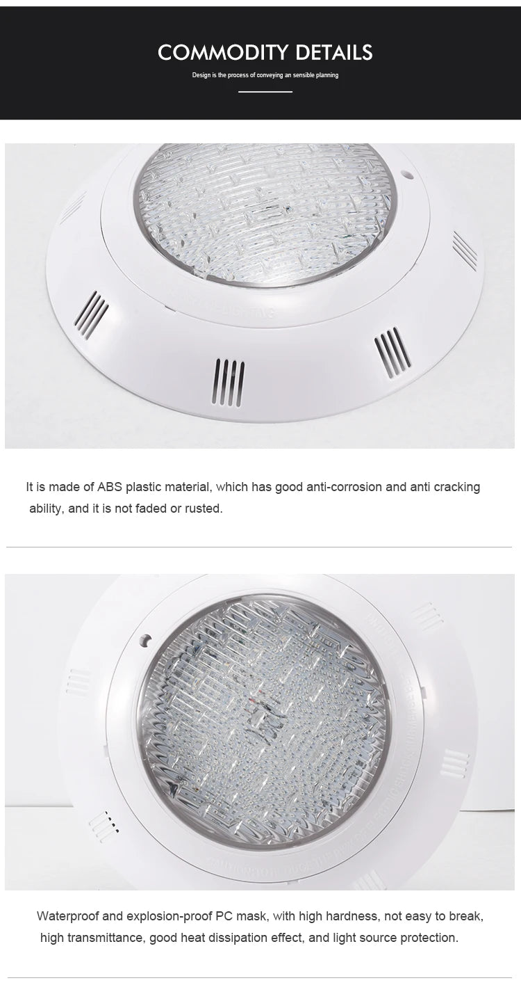LED Swimming Pool Lights RGB AC12V 12W 18W 25W 35W 45W IP68 Waterproof Lamp with Remote Controller for pool party