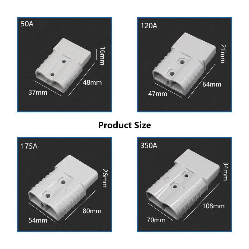 2/4/6PCS 50A 120A 175A 350A Battery Charging Connector 600V High Current Quick Power Plug for Electric Car Battery,Solar Cable