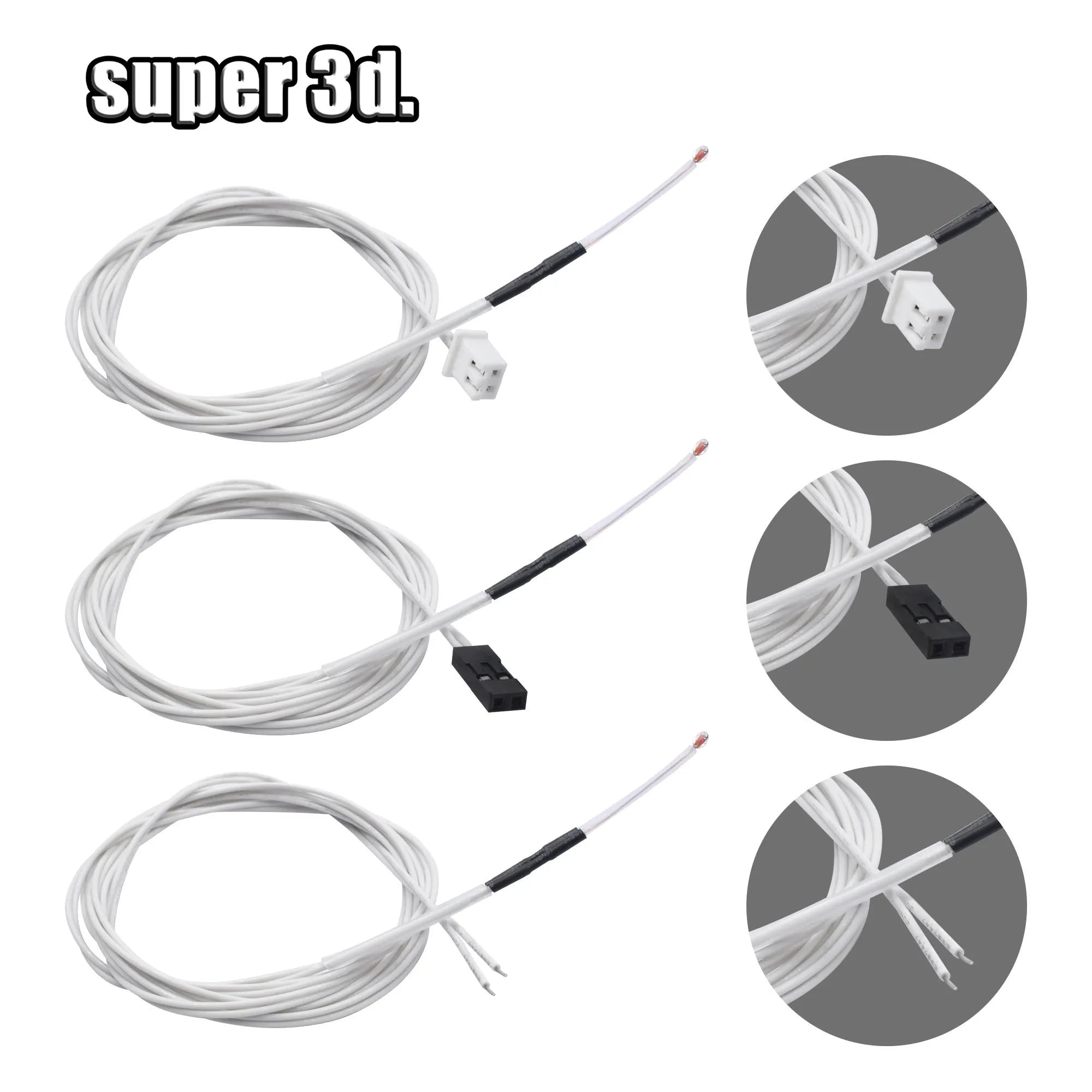 100K Ohm NTC 3D Printer Thermistor With Dupont/XH2.54 NTC3950 Thermal Sensor Heatbed Thermistors Temperature Heater Cable