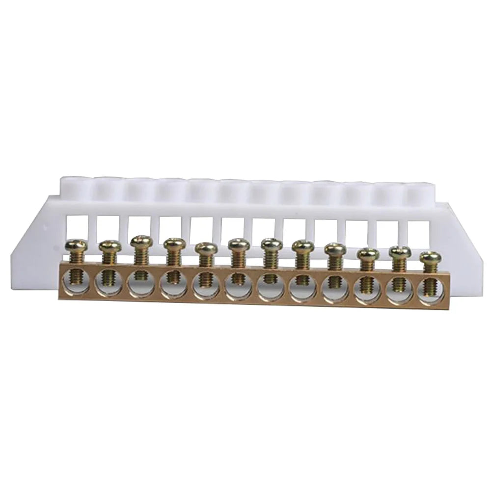 20PCS 5/7/10/12 Hole Bridge Type Zero Line Row Ground Row Ground Copper Bar Distribution Box Connected To Zero Terminal Row