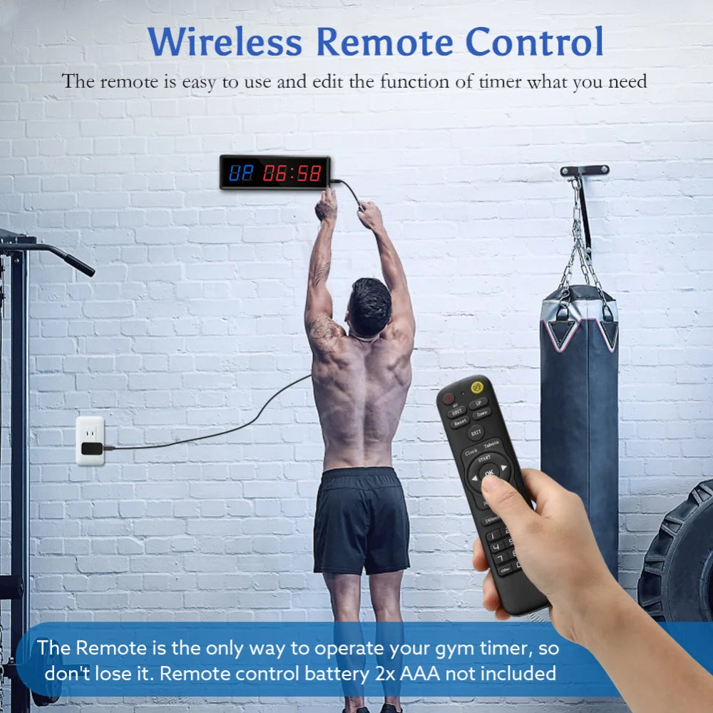 Programmable Remote Control LED Crossfit Timer Interval Timer Garage Timer Sports Training Clock Crossfit Gym Timer