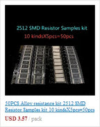 50pcs/lot 3296W Series 500R 1K 2K 5K 10K 20K 50K 100K 200K 1M Multi-turn Potentiometer 10K Variable Resistors with Box Set