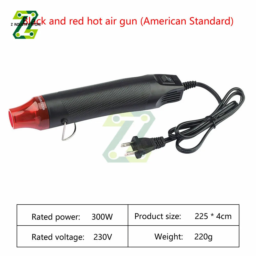 300W 220V Electric Hot Air Heat Gun EU/US Plug For Heat Shrink Tube