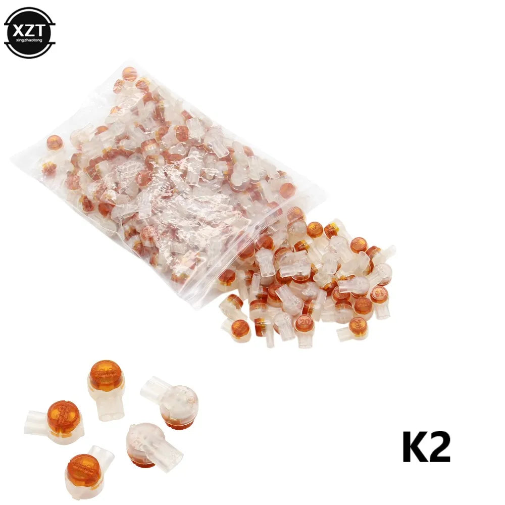 200pc Rj45 Connector Crimp Connection Terminals K1K2 100pc K3 Connector Terminal Waterproof Wiring Ethernet Cable Telephone Cord