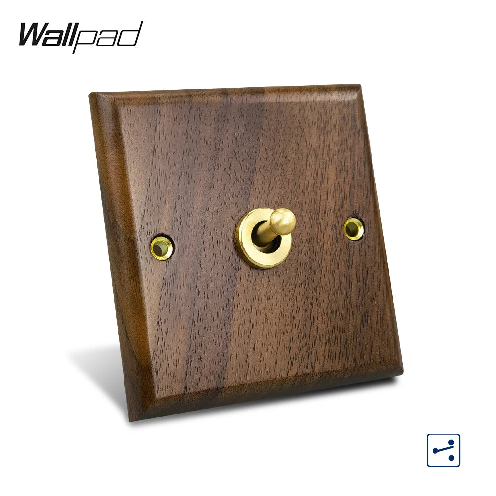 Toggle Wall Switch 1-4 Gang, Solid Wood Frame, EU French Wall Socket, Flush / Surface Mounting, Z6 Wallpad