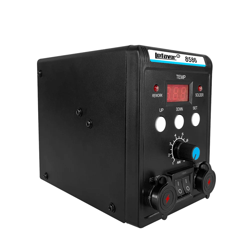 Hot air gun 858D 8586 2 in 1 soldering station 700W 110V 220V BGA Rework SMD SMT welding repair tool Heat gun LED Digital Solder