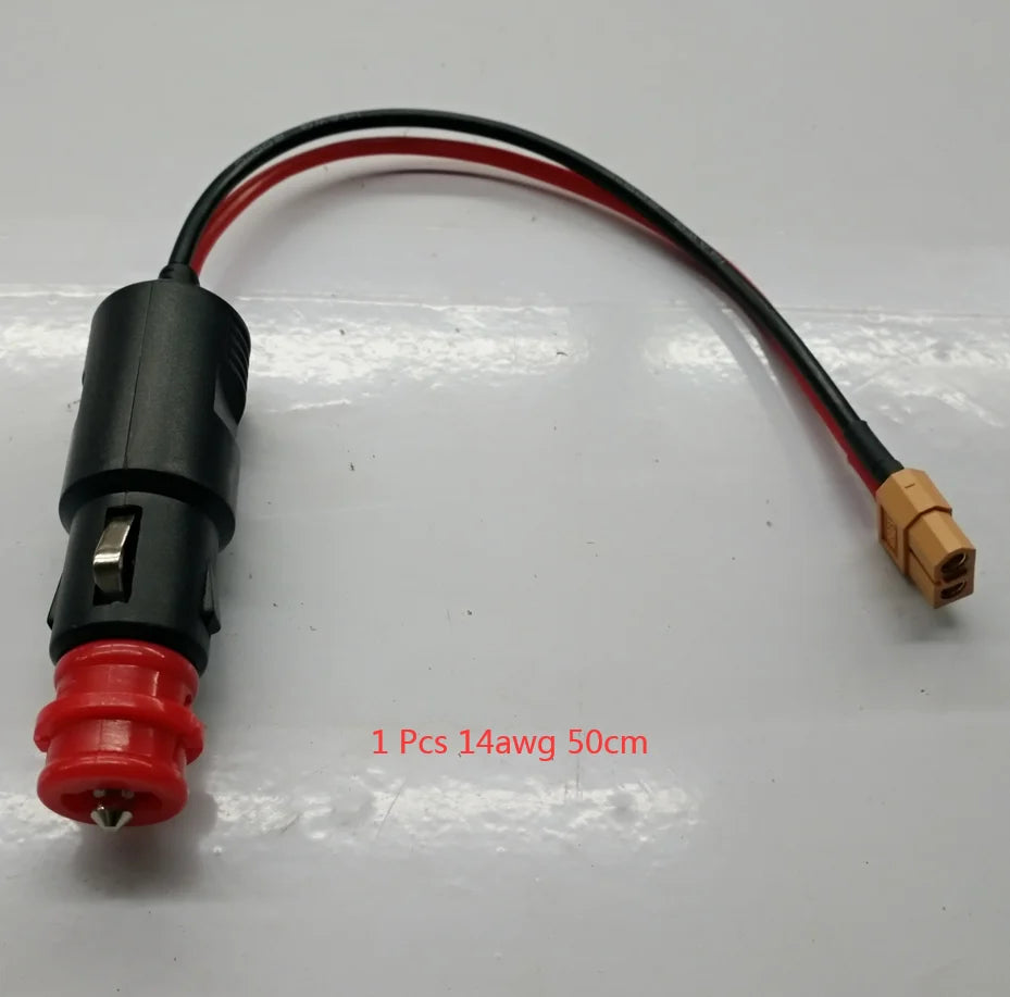 12-24V Car Cigarette Lighter Plug Male to XT60 Female Socket Connector Plug Adaptor With14AWG 20/30/50cm  Wire for RC Chargers