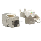 Keystone CAT 6A RJ45 Shielded FTP Zinc Alloy Slot CAT.6A Jack Modules CAT6A LAN Coupler Socket For 10GB Network