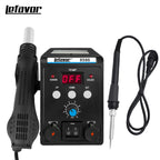 Hot air gun 858D 8586 2 in 1 soldering station 700W 110V 220V BGA Rework SMD SMT welding repair tool Heat gun LED Digital Solder