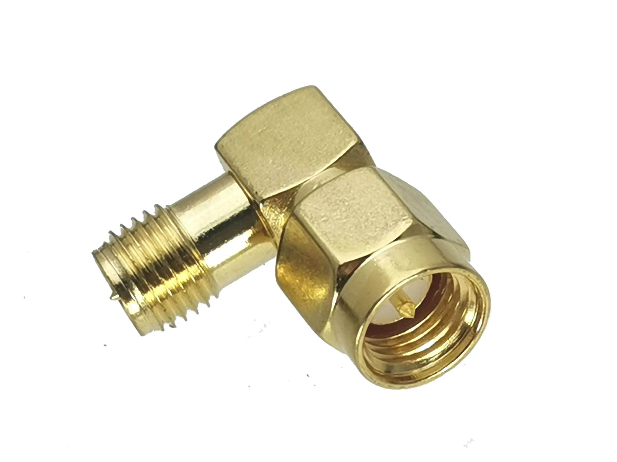 1pcs Connector Adapter SMA RP-SMA to SMA RPSMA Male Plug & Female Jack Straight & Right angle RF Coaxial Converter New Brass