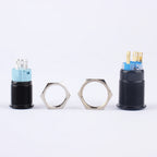 1PC Fog lamp LED Momentary Fixation locking waterproof 16mm 19mm Metal Push Button Switch 3V 5V 12V 24V 220V symbol customized