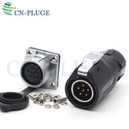 XHP20, IP67 2 3 4 5 67 8 9 10 12-Pin Waterproof Electrical Connector, 20mm Aviation Square Panel Mounting Male Plug