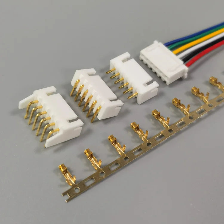 50/100pcs Gold plated XH2.54 2p 3p 4p 5p 6 pin 2.54mm Pitch Terminal Kit / Housing / Pin Header JST Connector Wire Connectors