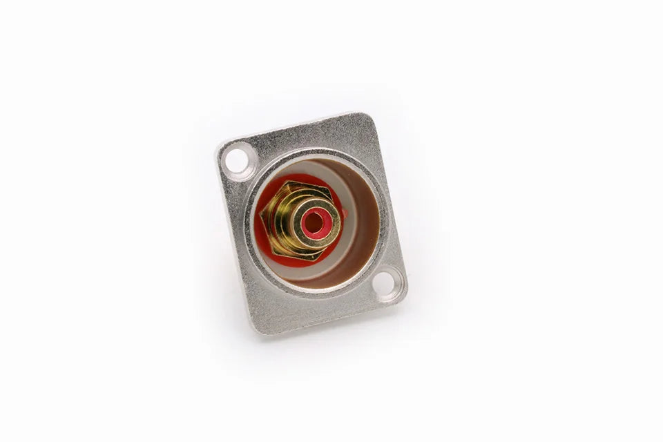 2pcs  Female RCA Panel Mount Chassis Socket Connector, Excellent quality, Black Female Socket, Red&Black Colors Available