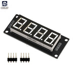 0.56" 4 Bit Digital LED Tube Display Module TM1637 Decimal 7 Segments Tube Display Module Yellow/White/Red/Green/Blue