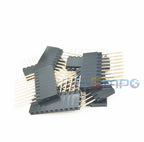 10pcs 2.54mm PC104 Industrial Square Pin Single Row 1X6P/8P/10P/40P Straight PH11mm Pin L12mm Gold PCB Female Header Connector
