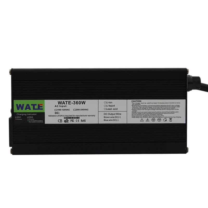 50.4V 6A Lithium Battery Charger For 44.4V Li-Ion Lipo Battery Pack