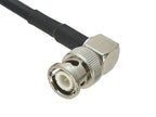 1pcs RG58 BNC Female Jack Bulkhead Nut to BNC Male Plug Right Angle RF Coaxial Connector Pigtail Jumper Cable New 6inch~5M