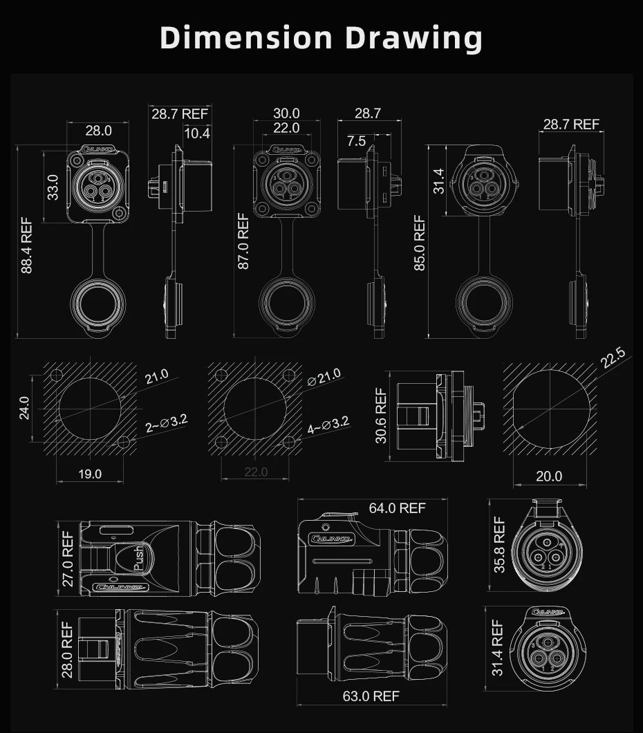 CNLINKO M20 Upgraded High Quality LP20 2 3 4 5 7 9 12 14 Pin Connector Circular Industrial Loose-proof IP68 Waterproof Connector