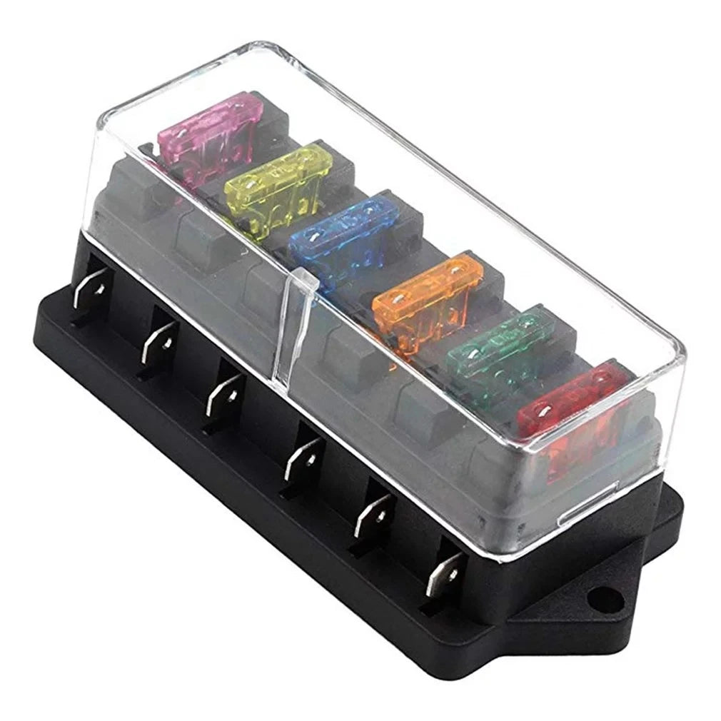 4/6/8/10/12 Way Car Fuse Holder Car Fuse Box Truck Auto Blade  with 4/6/8/10/12 Fuses for 12V 32V ATO Standard Circuit