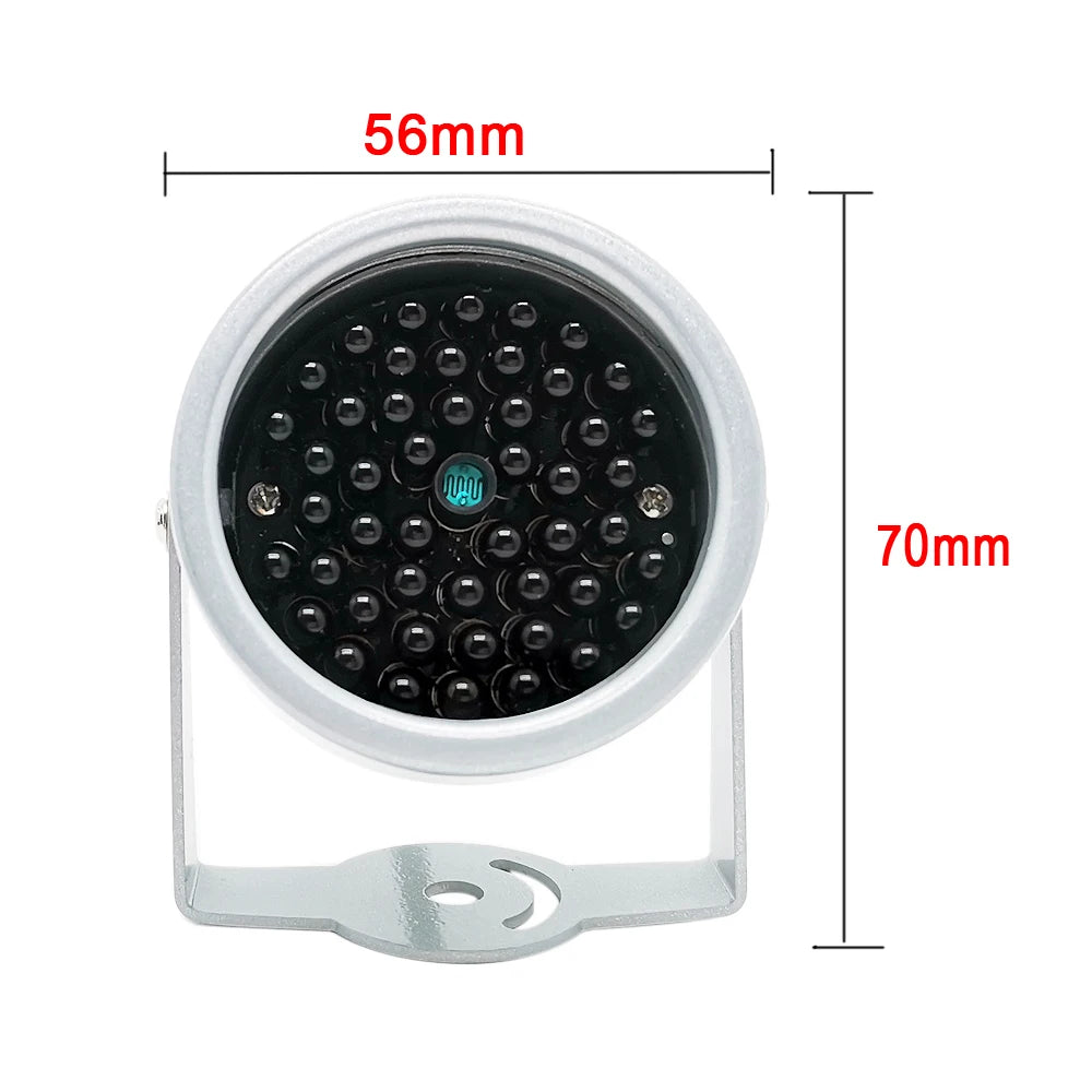 Mini Invisible Illuminator 940NM Infrared 90 Degree 48pcs LED IR Lights Waterproof Fill Light for CCTV Night Vision Surveillance