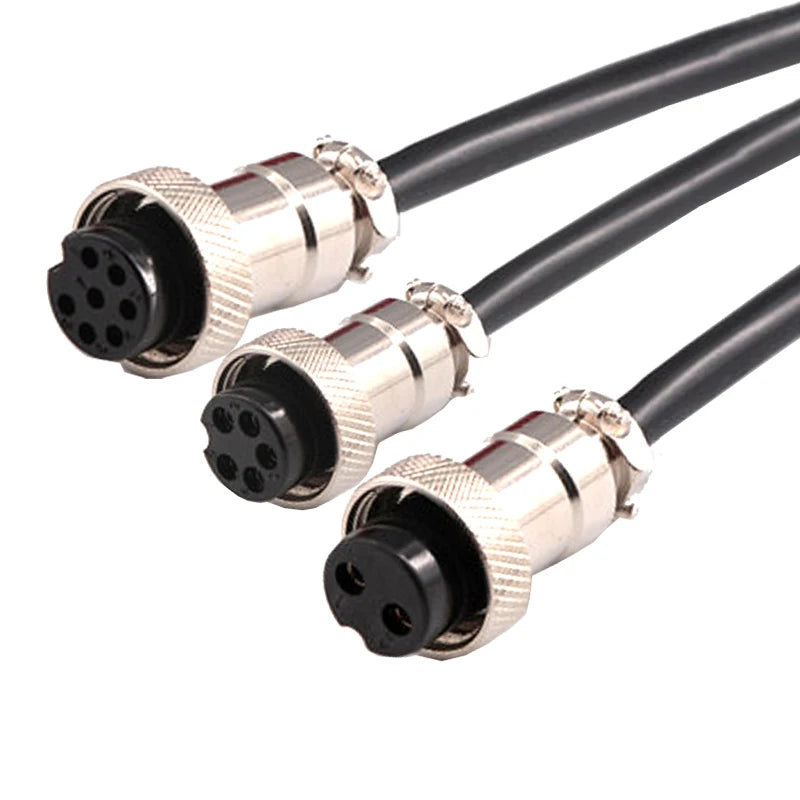 Double GX16 2/3/4/5/6/7/8/9/10Pins Female Air Aviation Connector Power Cable Electrical Terminal Wire Lines Socket with 2m cable