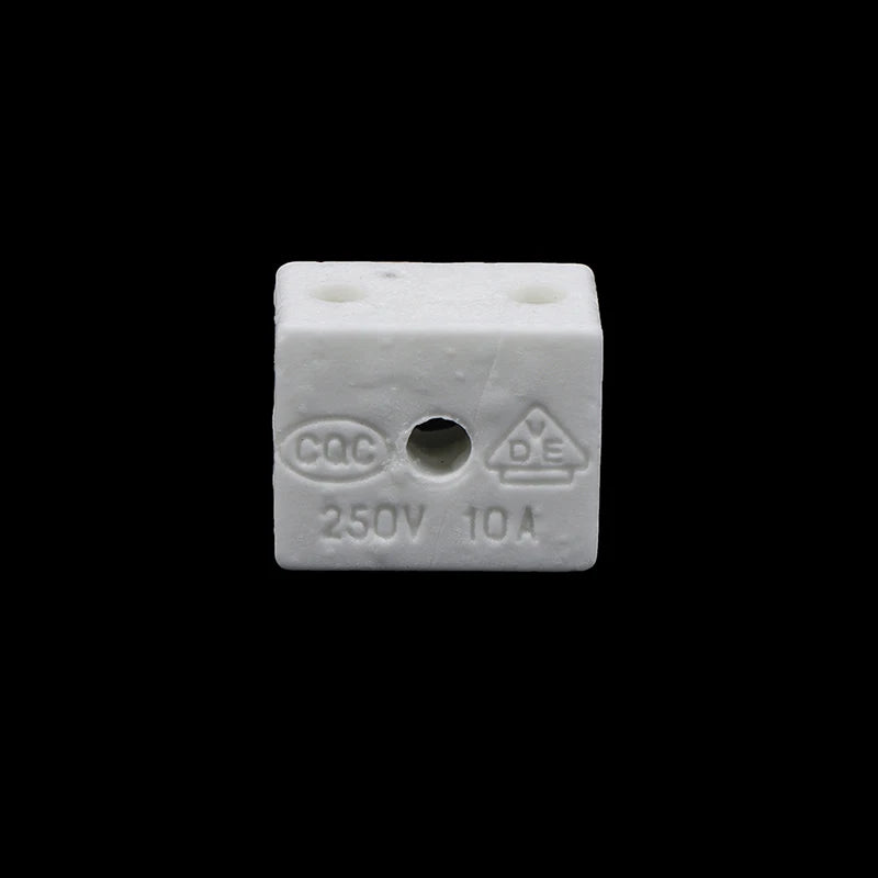 5PCS /Lot 2 Postion 5 Hole Ceramic Wiring Terminal Block High Frequency Porcelain Dual Row Wire Connector