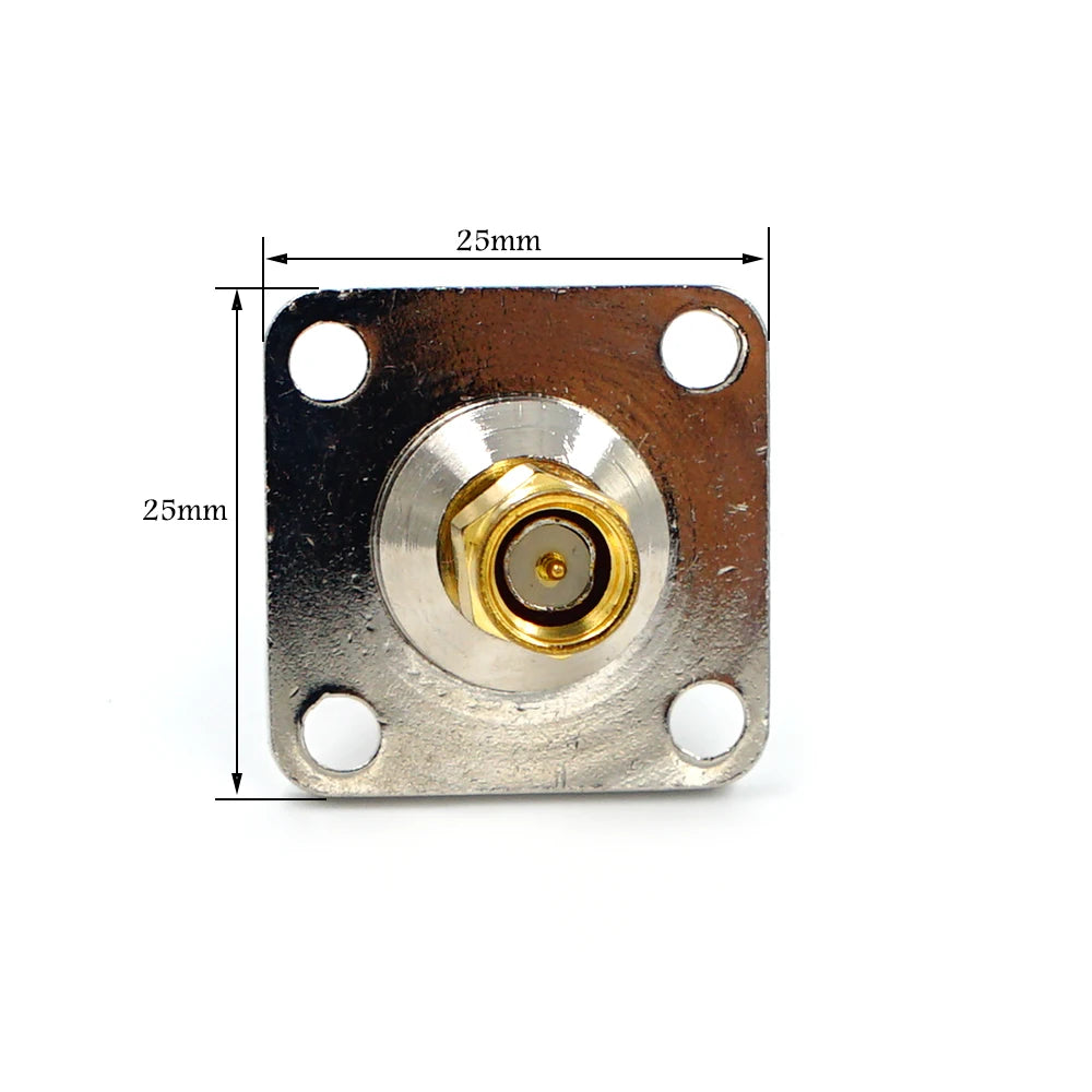1Pcs N Type Female To SMA Male RF Connector Adapter Test Converter 4 Hole Flange Panel