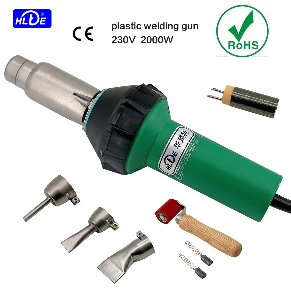 HLTE 230V 2000W Plastic Welding Gun Hot Air torch heat gun Welder for PVC vinyl floor, PP, PE water tank geomembrane