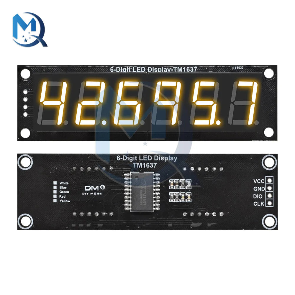 5V 0.56 Inch 6-Digit 7 Segments Digital Tube LED Display Module Decimal TM1637 Clock LED Screen Board Module for Arduino