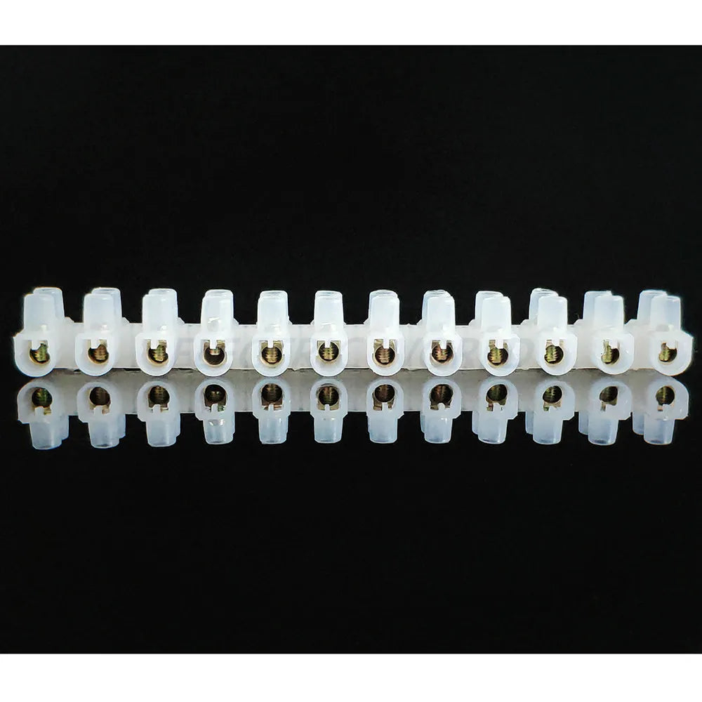 Plastic Terminal Block Wire Connector 5A 10A Dual Row 12 Positions Screw Terminal Block Cable Connector Electric Barrier Strip