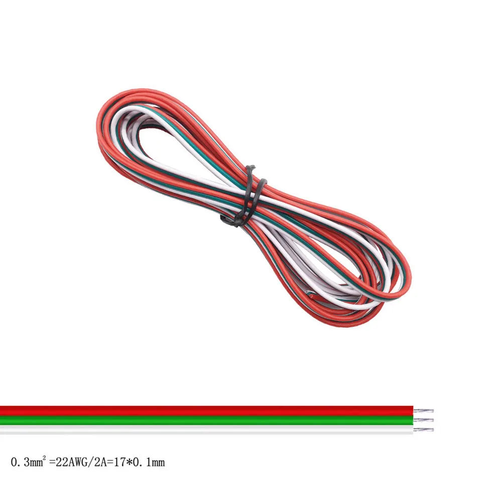 5m/10m/50m/100m 22AWG Led Wire Cable 2pin/3pin/4pin/5pin/6pin For WS2812B WS2811 5050 2835 5730 LED Strip Light