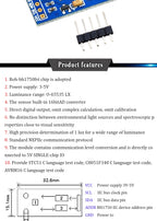 GY-302 GY-30 BH1750 BH1750FVI The digital optical intensity illumination sensor BH1750FVI of module for arduino 3V-5V