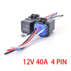 Automobile Relay Waterproof Integrated Wired DC12V 24V 40A 5Pin 4pin Auto Relay + Holder with 105mm Length Wires