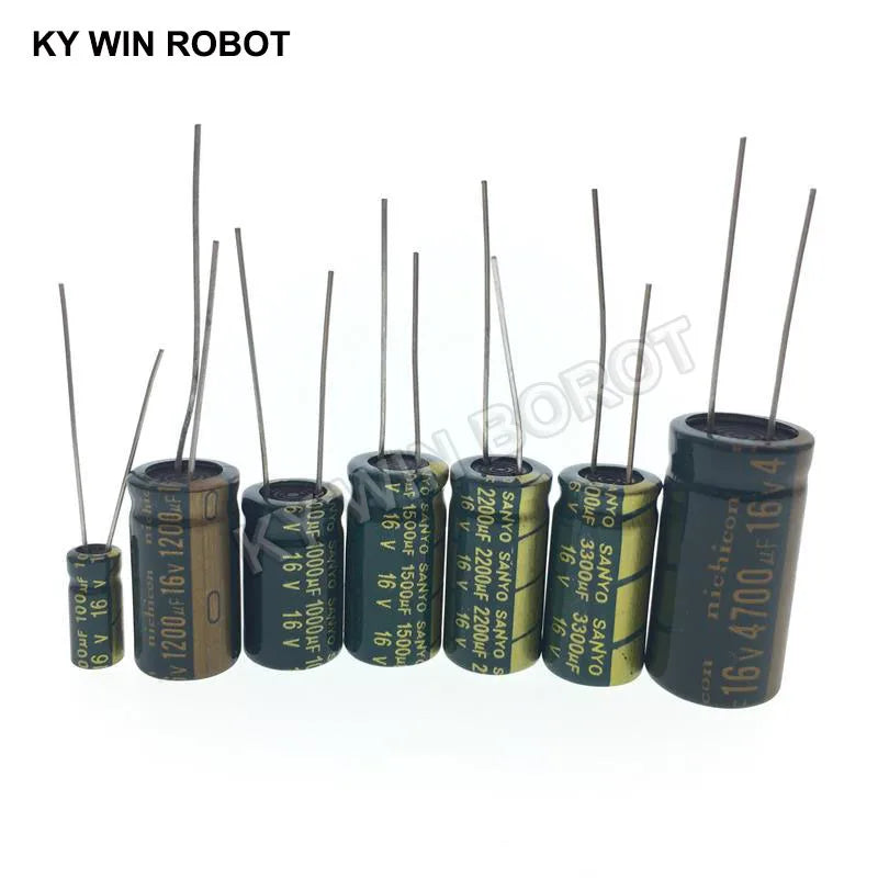 Direct Plug Radial Electrolytic Capacitor 6.3V-450V 10UF-4700UF 105℃ High Frequency Low ESR Aluminum Capacitor Fast Shipping Off