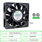 ANCHAOPU EC Brushless Cooling Fan AC 110V 120V 220V 240V Ball Bearing 2 Lines 60mm 70mm 80mm 92mm 120mm 140mm For Cabinets