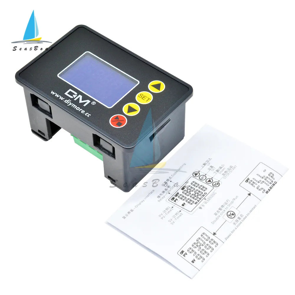 1.37 inch LCD Display Microcomputer Time Controller Programmable Digital Time Delay Relay 12V 24V 110V 220V LED Digital Relay