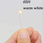 100Pcs Wired Led SMD Lamp 0402 0603 0805 1206 0201 LED Pre-Soldered Micro Litz Leads Wires 20cm For Railway Landscape Lighting