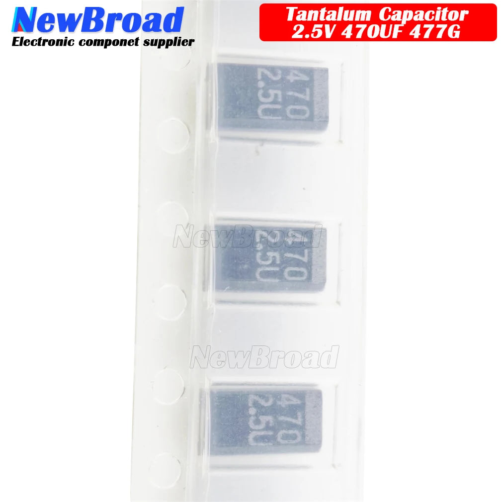 10PCS NEW SMD Tantalum Capacitor 2.5V 470UF 477e 477G 6032 C-Type 7343 D-Type