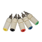 5pcs M5*48 Copper Terminal Block 5mm 30A High Current 4mm Banana Socket High Voltage Power Grounding Post Plug