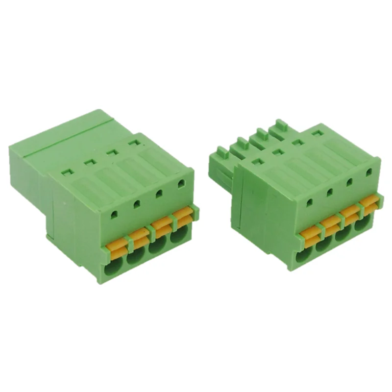 2/5/10 Pairs 15EDG 3.81mm Terminal Block Solder-free Male and Female Docking 3.81MM Screw-free Spring Terminal 2/3/4/5/6/7/8P