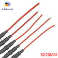 5*20MM 6*30mm Glass Tube Fuse Holder Screw Type Quick Blow 5X20MM Fuses with 22 20 18 16 14AWG Wire 250V for Car