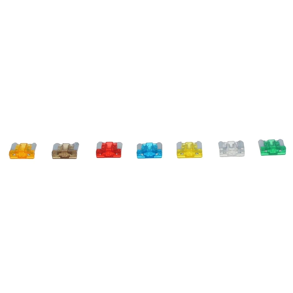 50PCS/Box Mini Car Fuses with Box Clip Assortment 2A 3A 5A 7.5A 10A 15A 20A 25A 30A 35A Auto Micro Blade Type Fuse Set Truck