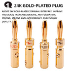 Banana Plug 4mm Alloy Gilding Banana Plugs for Speaker Cable Wire Banana Connector Adapter 8pcs Speaker Banana Plug Adapter