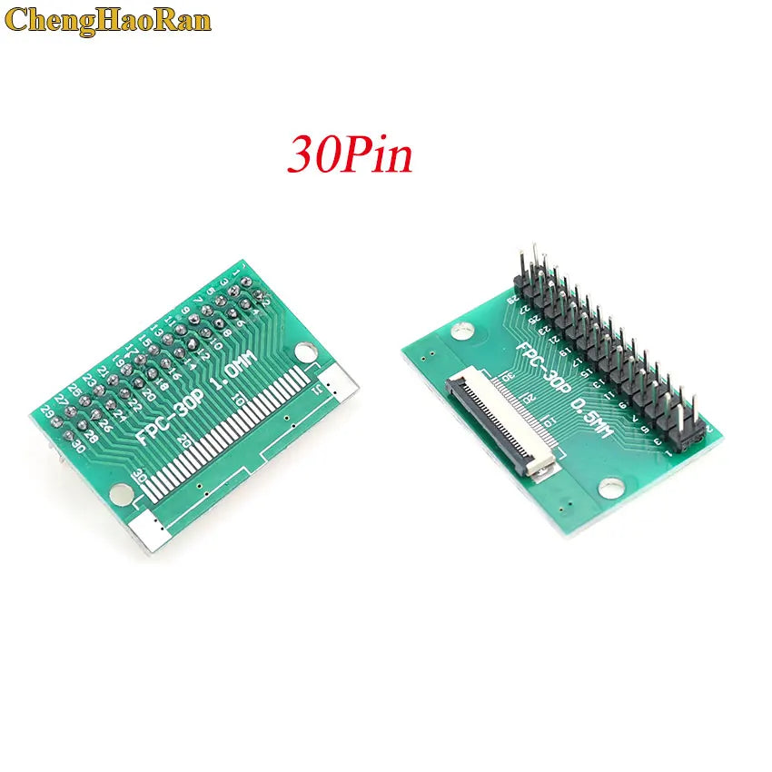 1pcs 4P-- 50P 0.5mm Pitch Connector SMT Adapter to 2.54mm 1.00 Inch Hole FPC FFC Cable Welded Board + Double Row Straight Pin